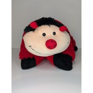 Pillow Pets Ms Ladybug 2010 Plush 18'' Red Black Lady Bug Stuffed Animal